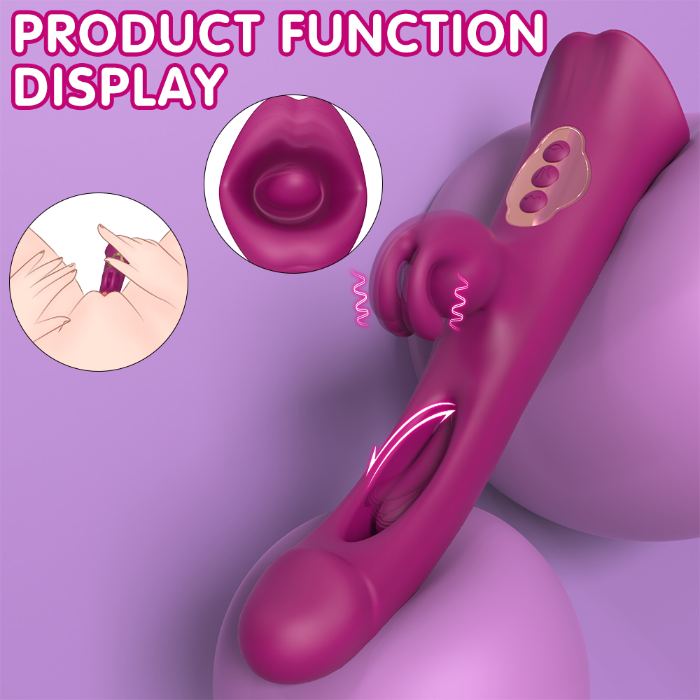 Red Dual Stimulation Clitoral G Spot Vibrator