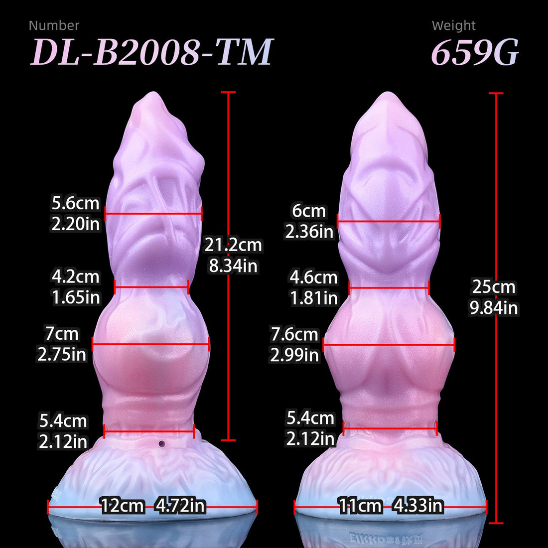 9 Inch Mecha Wolf Inflatable Dildo Butt Plug