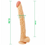 Load image into Gallery viewer, 15 inch Dildo Flesh Long Anal