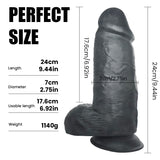 Charger l&#39;image dans la galerie, Giant Black Dildo Realistic