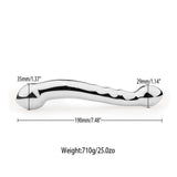 Carica l&#39;immagine nel visualizzatore di Gallery, Stainless Steel Dildo Dual Head Massage