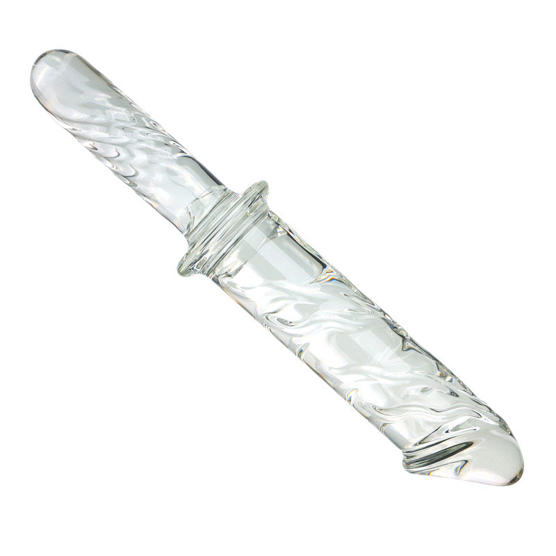 11 inch Glass Double Ended Dildo with Handle