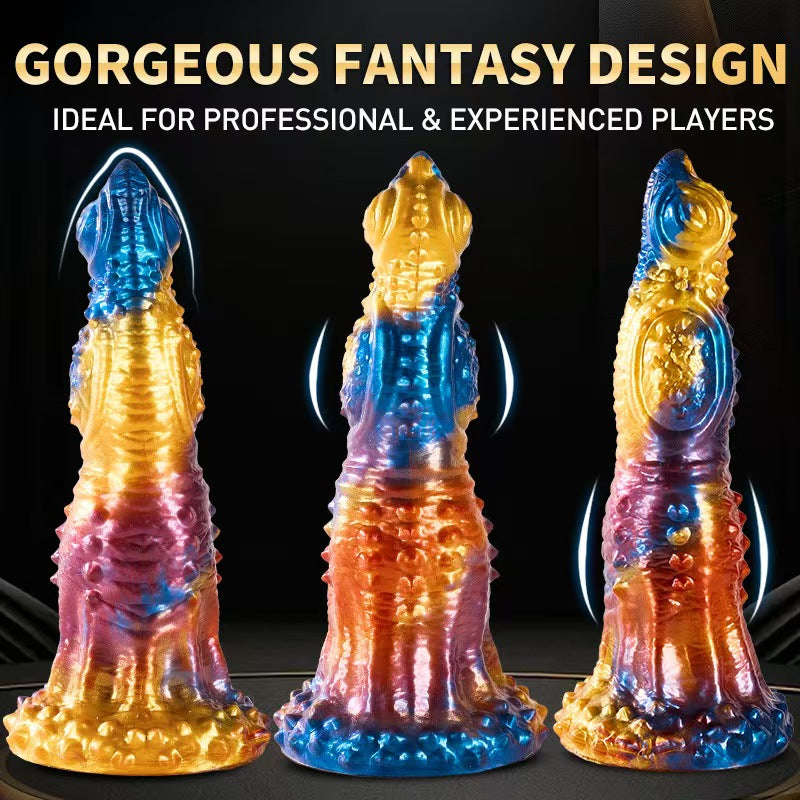 Vibrating Remote Control Colorful Phoenix Monster Dildo