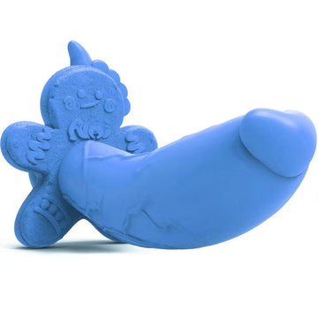 7 Inch Blue Cute Gingerbread Man Dildo