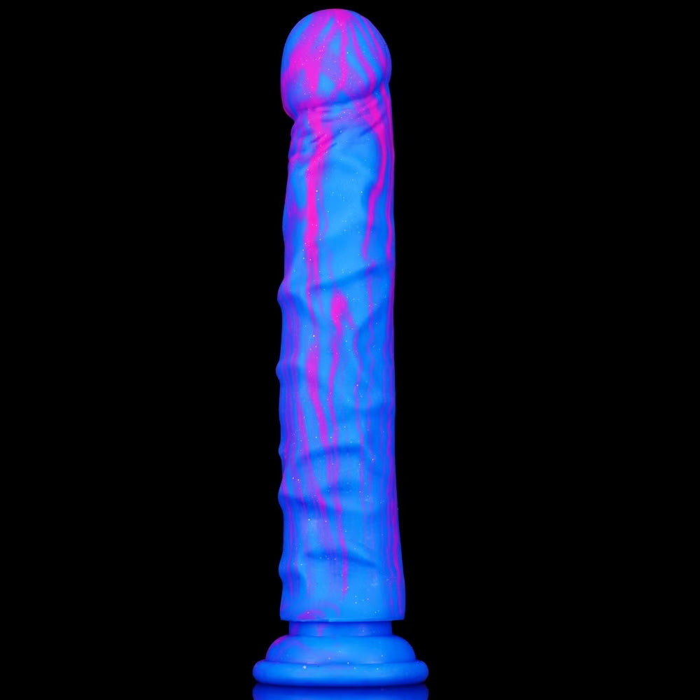 9 Inch Blue Silicone Suction Cup Dildo