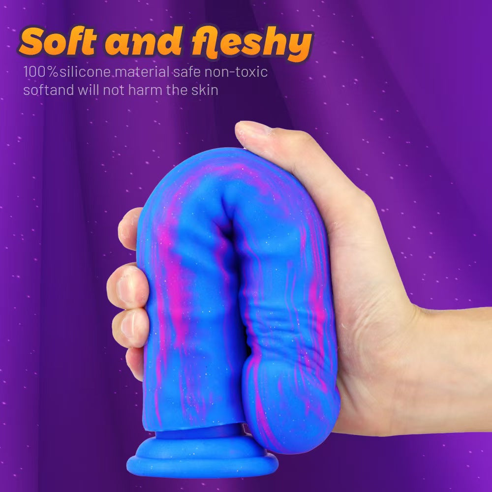 blue blood Soft Silicone 9 Inch Suction Dildo