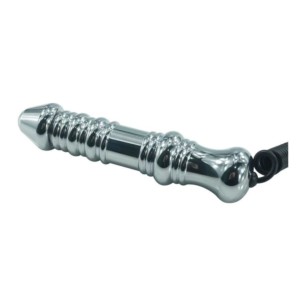 Estim Electric Shock Threaded Metal Dildo