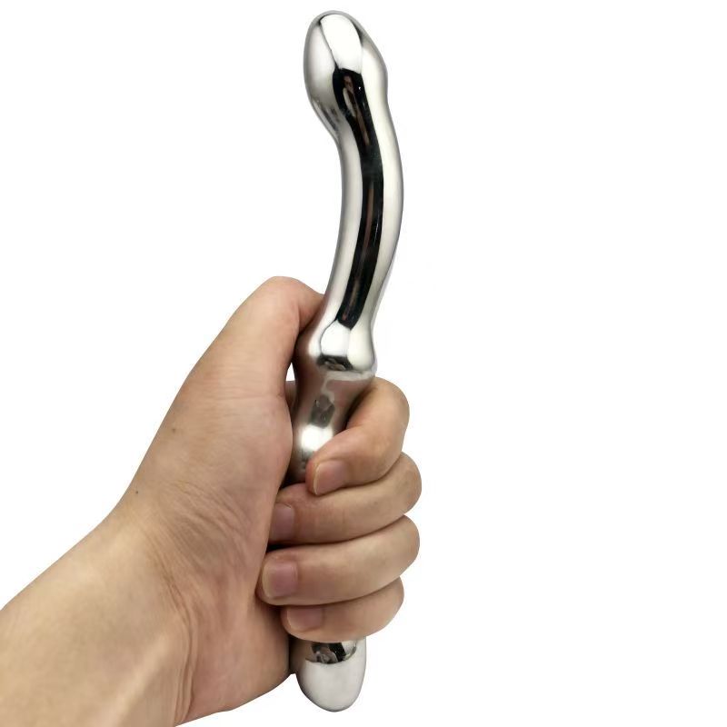 Double Head Temperature Game Metal Dildo