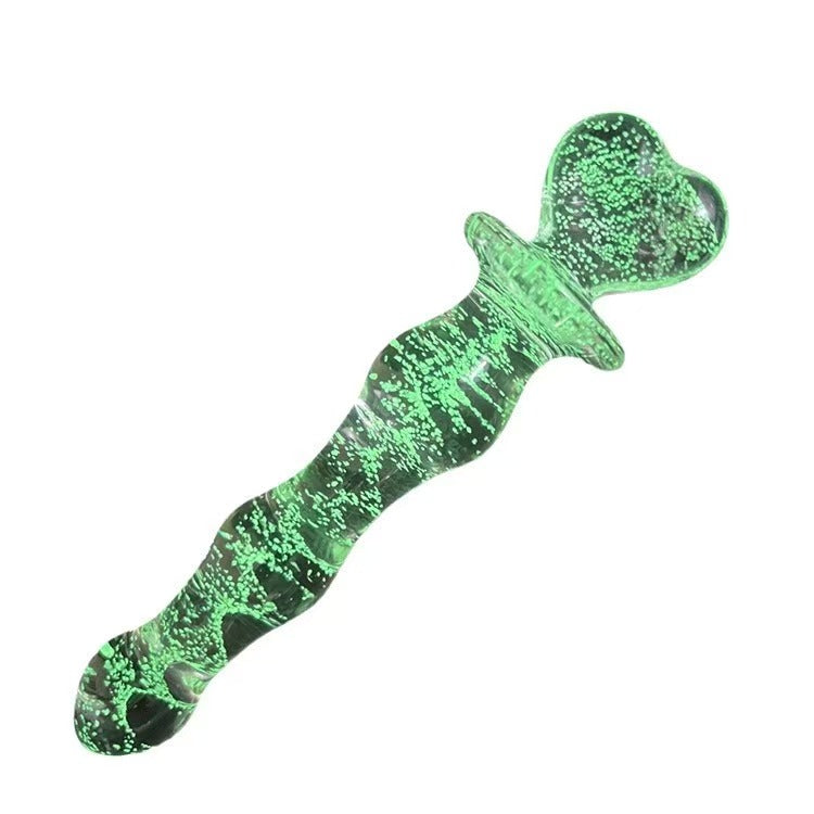 Heart Glass Dildo 7 Inch Luminous Fairy Wand