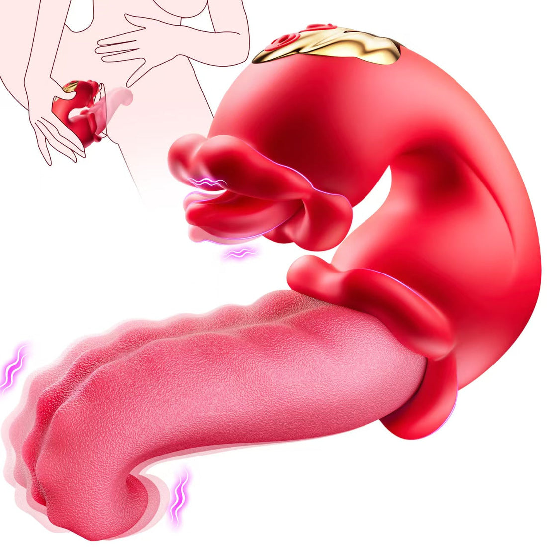 Opalsway Double Trouble Tongue Clitoral Stimulator Vibrator