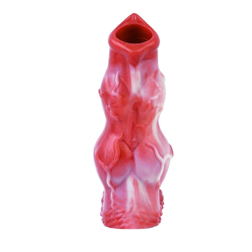 Silicone Dog Knot Open Ended Penis Sleeve