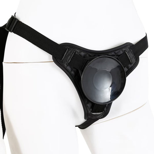 Black Removable Suction Cup Strap On Harness