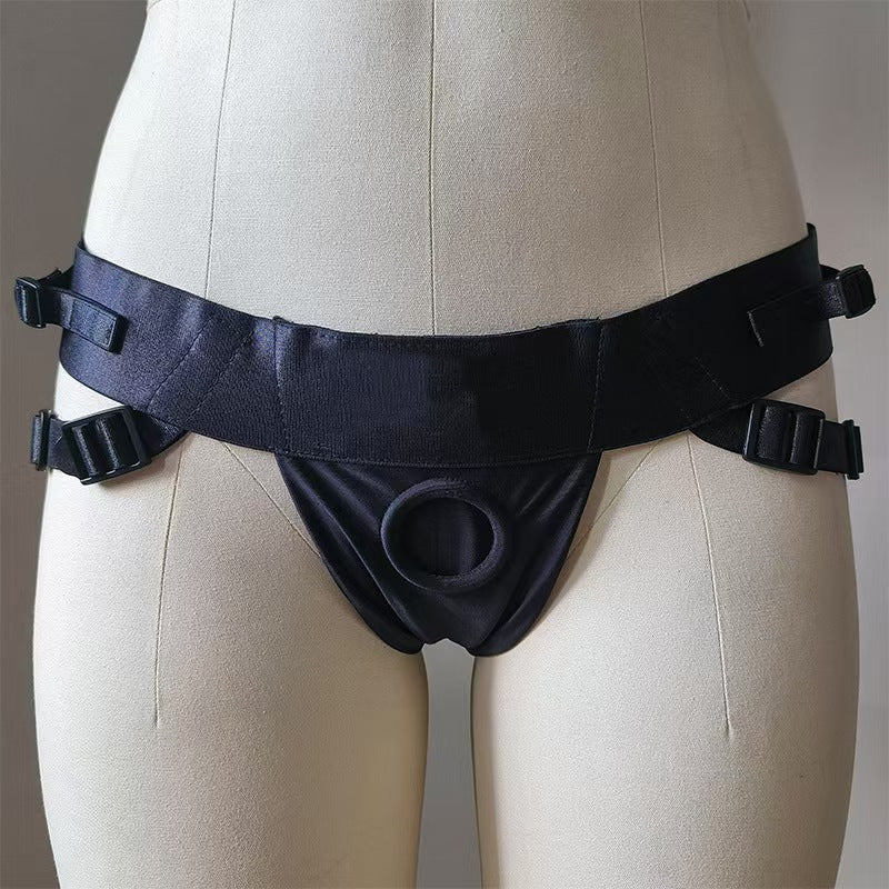 Black Adjustable Comfortable Strap On Briefs