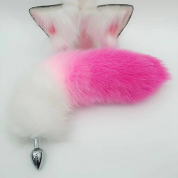 Pink Sweet Cute Fox Tail Butt Plug