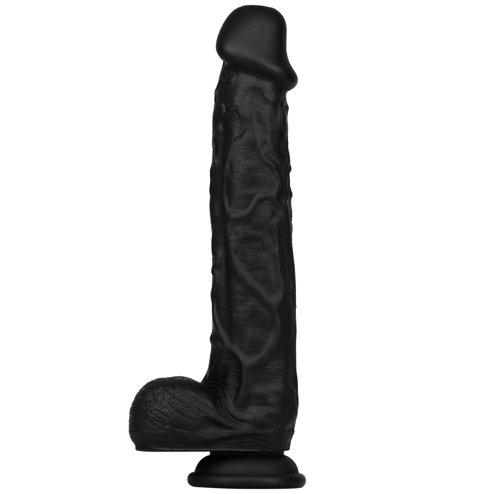 10inch Long Black Realistic Soft Dildo