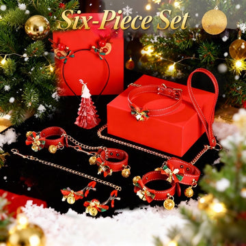BDSM Christmas Gift Box 6-Piece Handcuff & Ankle Cuff Set
