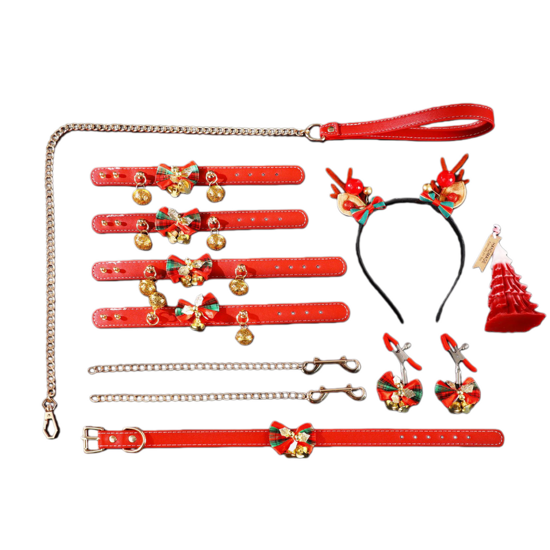 BDSM Christmas Gift Box 6-Piece Handcuff & Ankle Cuff Set