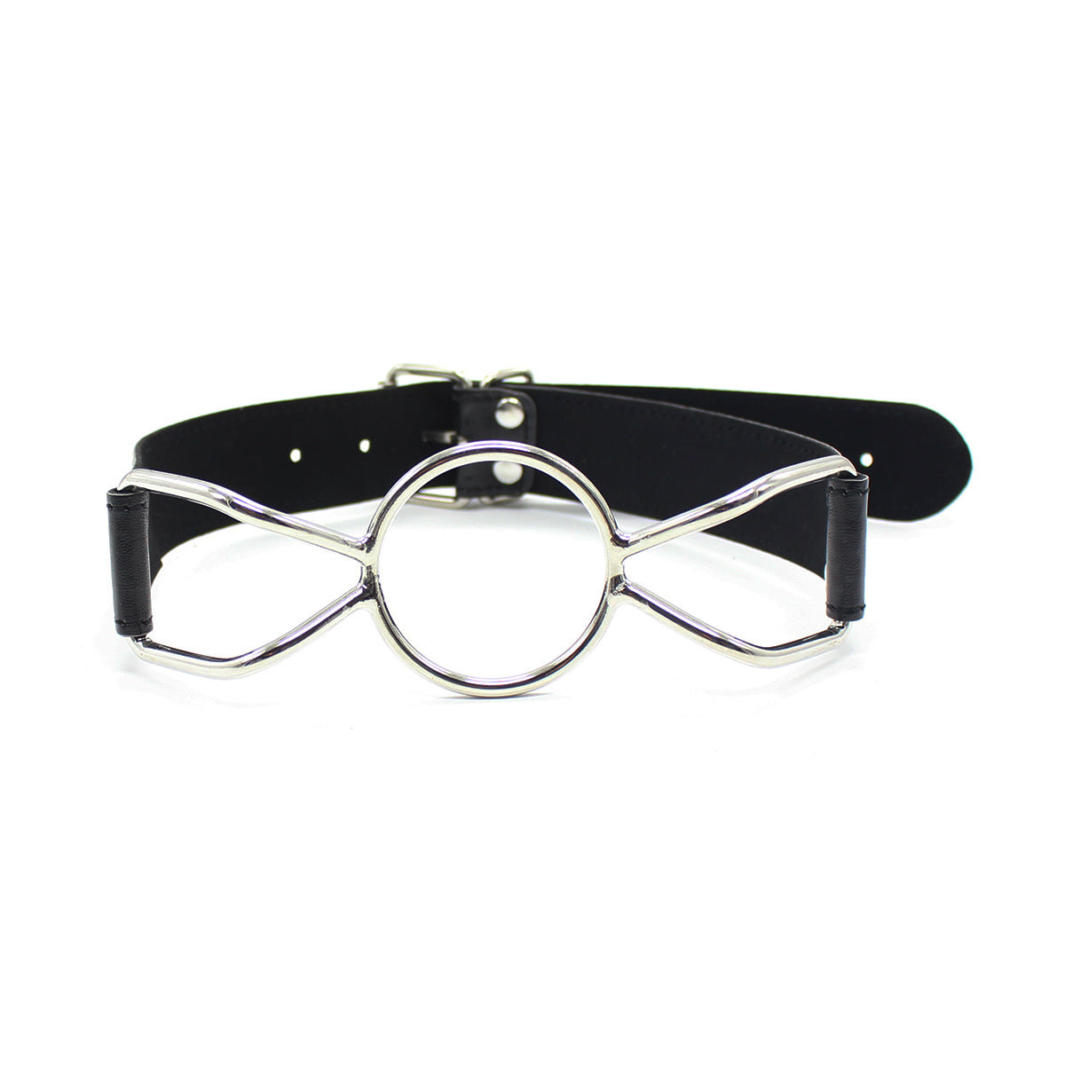 Black Leather Forced Open Mouth Spider Gag
