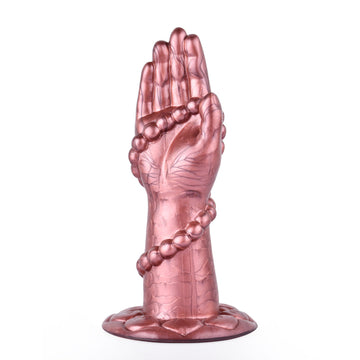 6 Inch Rose Beaded Textured Hand Fist Dildo