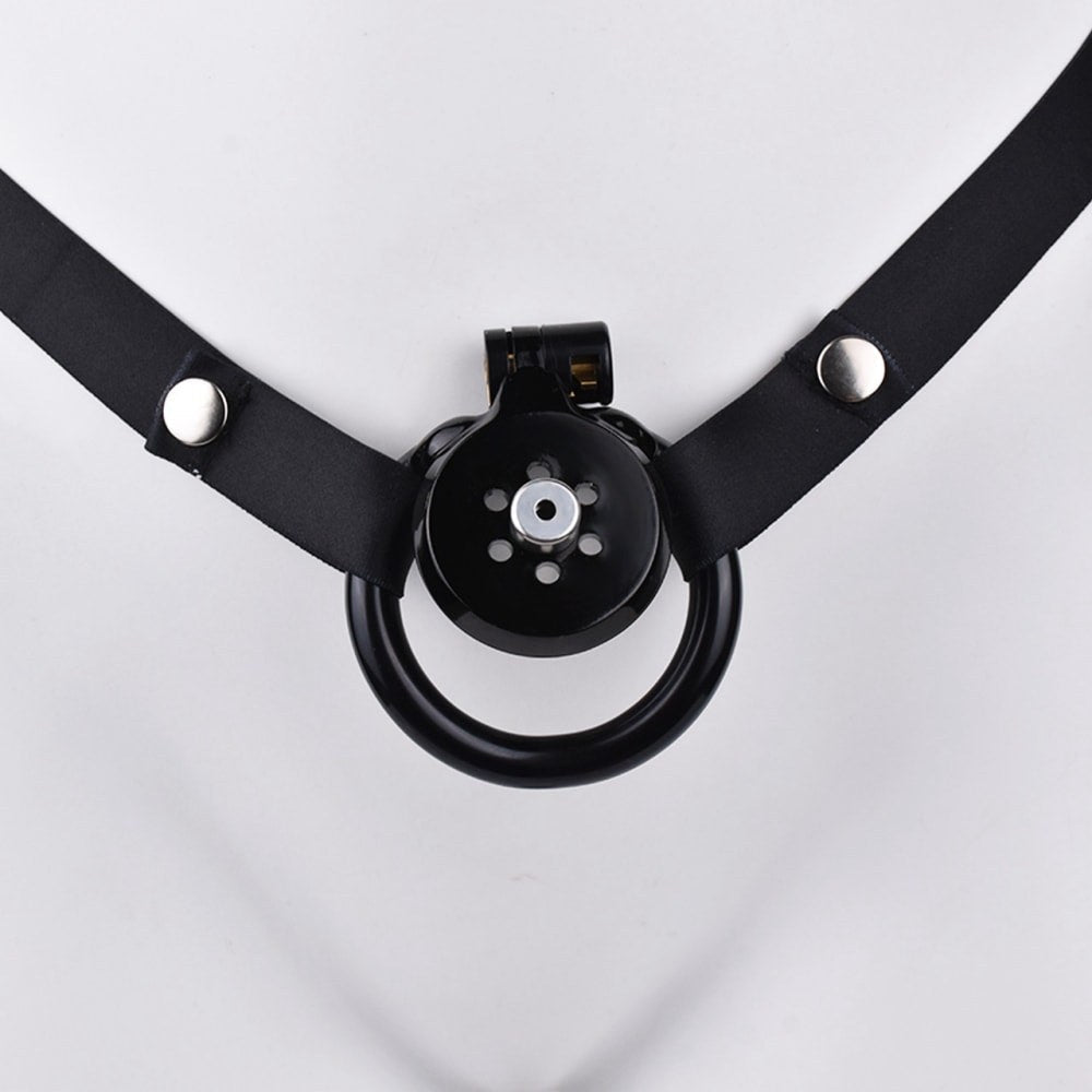 White Resin Male Flat Chastity Cage