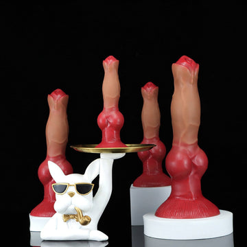 4 Sizes of Dog Penis Anal Sex Dildos