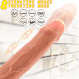 画像をギャラリー ビューアにロード Foreskin Penis 9 inch Realistic Vibrator Dildo