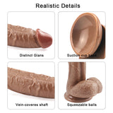 Charger l&#39;image dans la galerie, 10 inch crooked mouth brown dildo