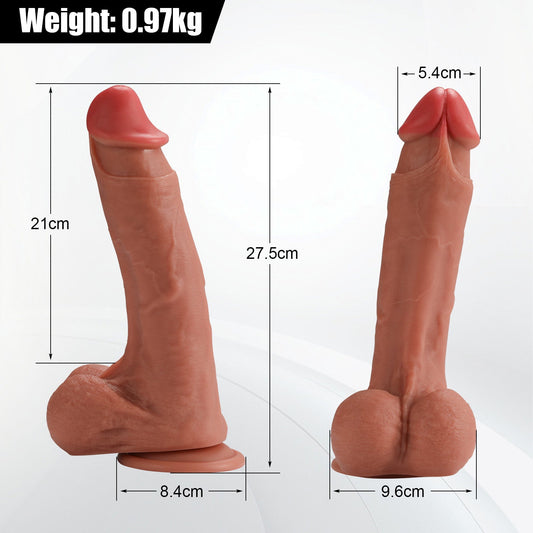 10Inch Large Dildo with Testicles