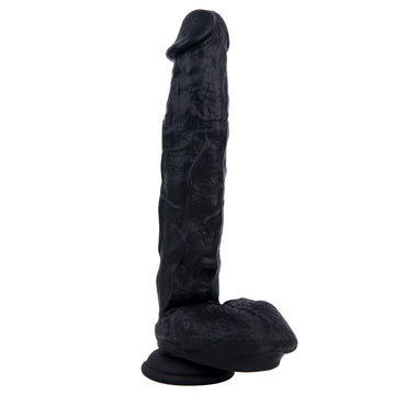 10 Inch Black Large Silicone Dildo