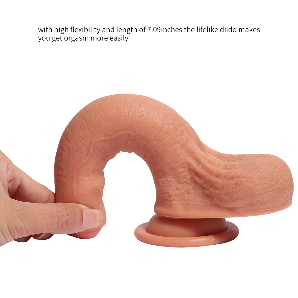 7 Inch Uncut Realistic Silicone G-Spot Dildo