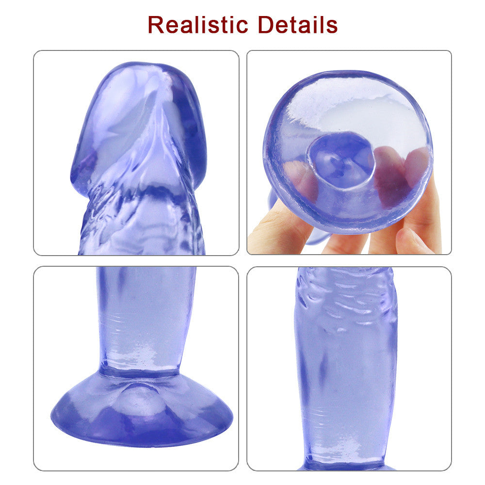 4 Inch Short Rough Blue Dildo