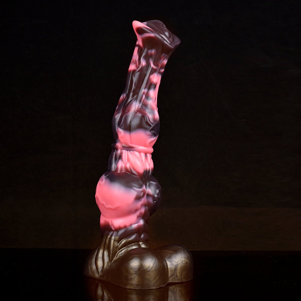 10 Length Platinum Silicone Knot Horse Dildo