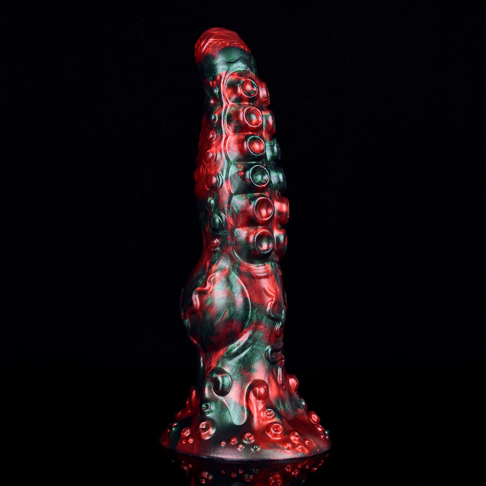 9 Inch Red Devil Silicone Knot Tentacle Dildo
