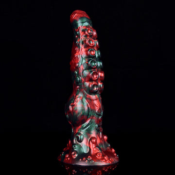 9 Inch Red Devil Silicone Knot Tentacle Dildo