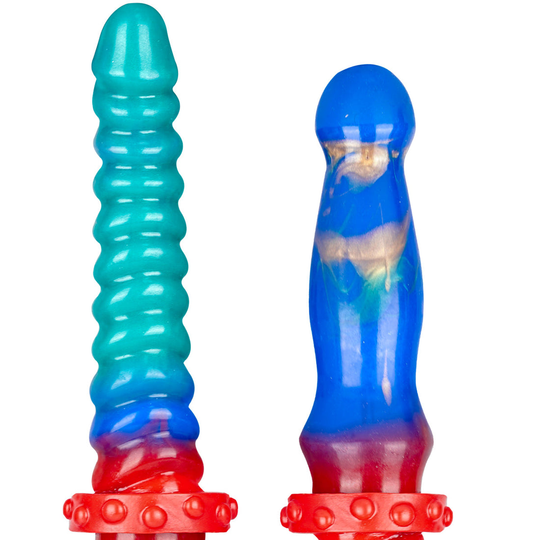14 inch Ribbed Double Ended Anal Dildo
