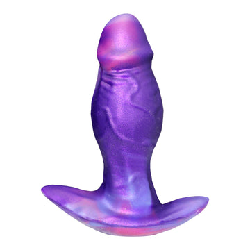 5.84 Inch Purple Textured Inflatable Butt Plug