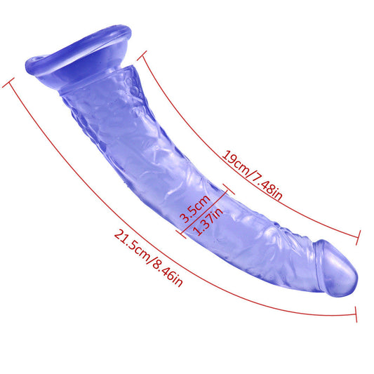 8 Inch small straight blue dildo