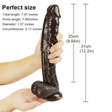 Charger l&#39;image dans la galerie, 10 inch crooked mouth coffee dildo