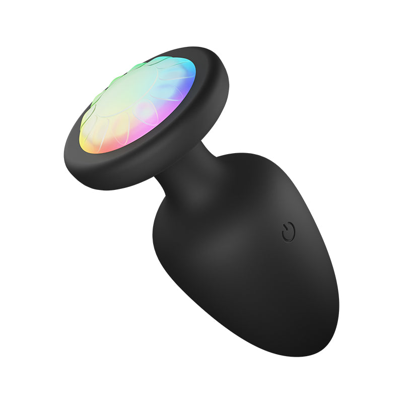 Black Beginner Light-Up Vibrating Butt Plug