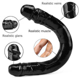 Charger l&#39;image dans la galerie, Black Double Dildo 15 inch Long Sex Toy