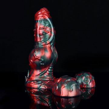 7 Inch Fantasy Red Knot Dog Dildo