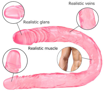 22 Inch Pink Double Ended Dildo