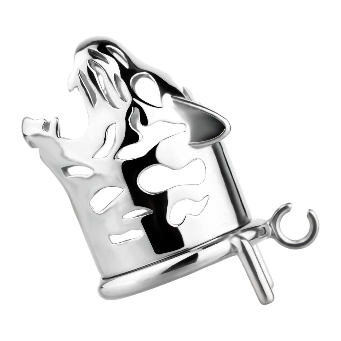 Tiger Head Stainless Steel Male Cock Cage