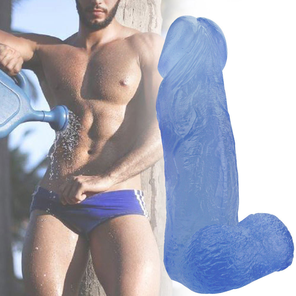 Blue Jelly Dildos 3 inch Thick