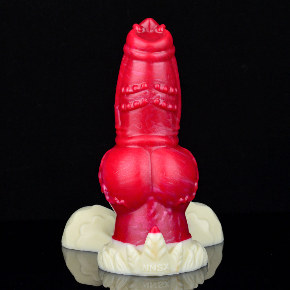 7 Inch Silicone Ball Red Knot Dog Dildo