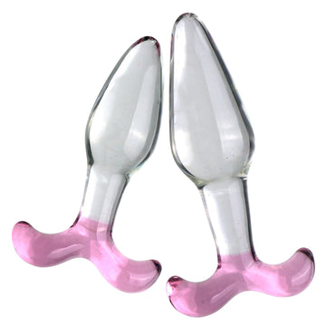 Pink Mermaid Tail Teardrop Glass Butt Plug