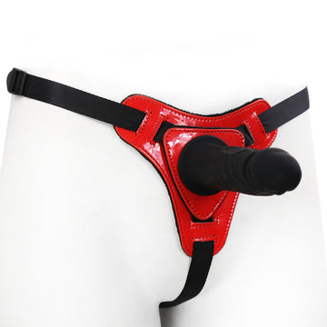 Small Strap On Dildo Removable Solid Black Cock