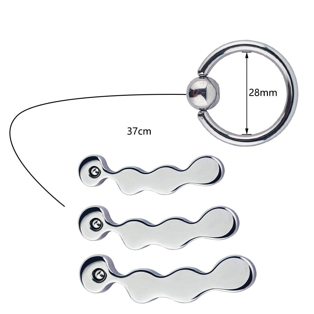 Stainless Steel Curved Semen Locking Prostate Massager