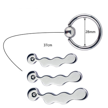 Stainless Steel Curved Semen Locking Prostate Massager