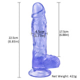 画像をギャラリー ビューアにロード Blue Dildo Jelly Realistic Suction Cup